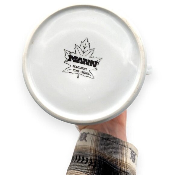 Vintage 1981 MANN Canada Stringless Beans Canning Art 6" Porcelain Pitcher Farm - Picture 7 of 7